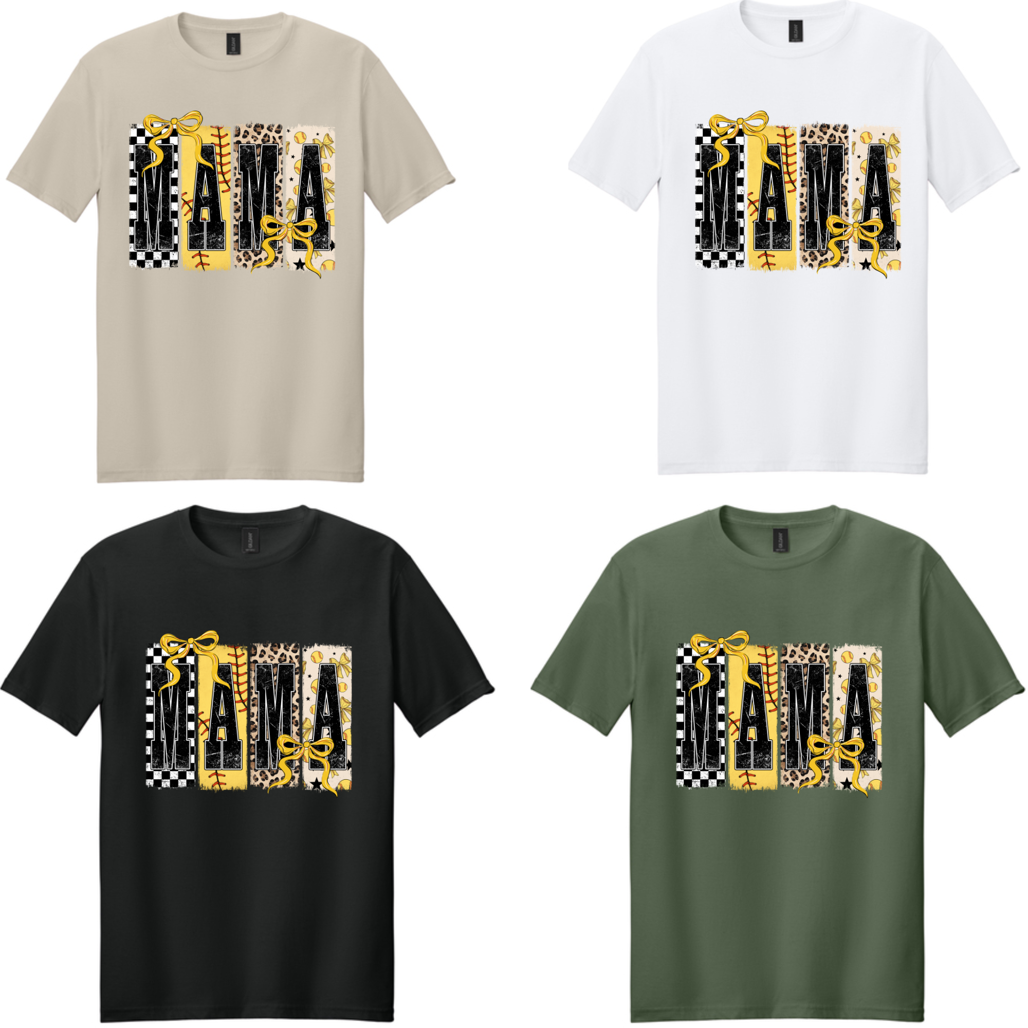 Mama- Softball Checkered/Cheetah/Balls