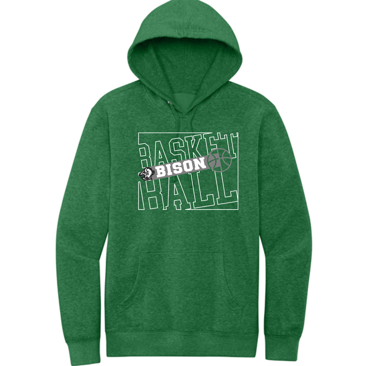 Basketball 9-Outline on Green apparel