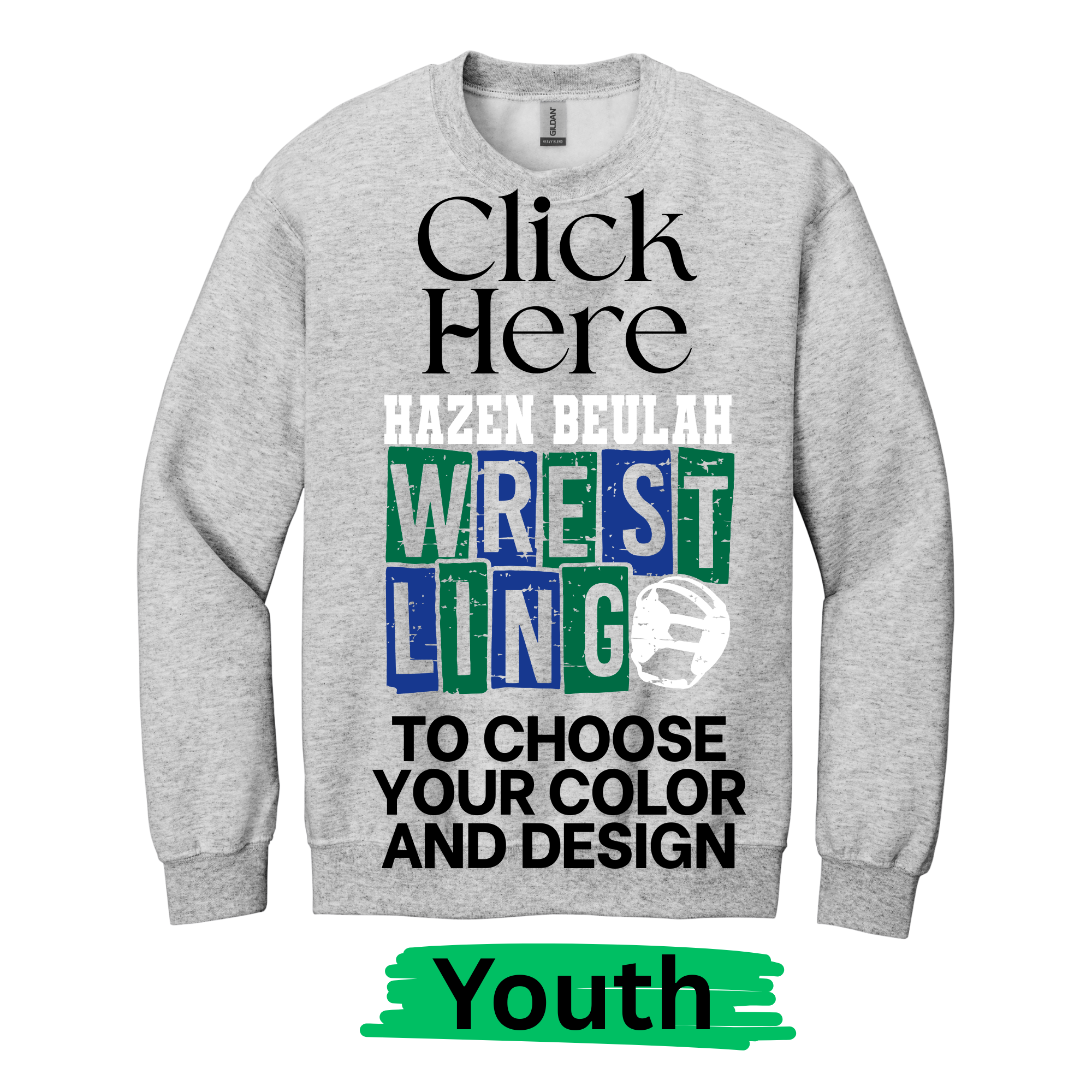 Wrestling Crewnecks Designs- Youth