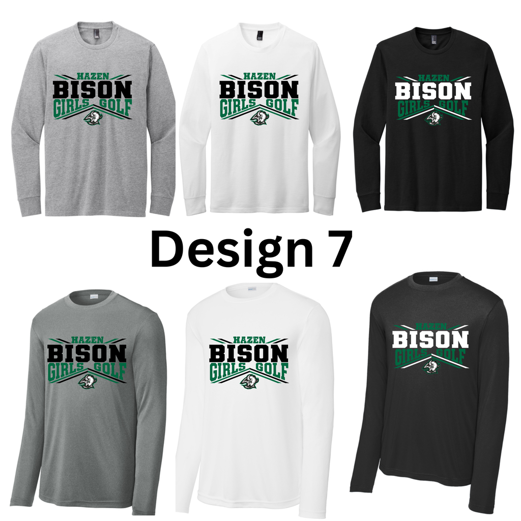 Girls Golf Long Sleeves Both Regular and Polyester