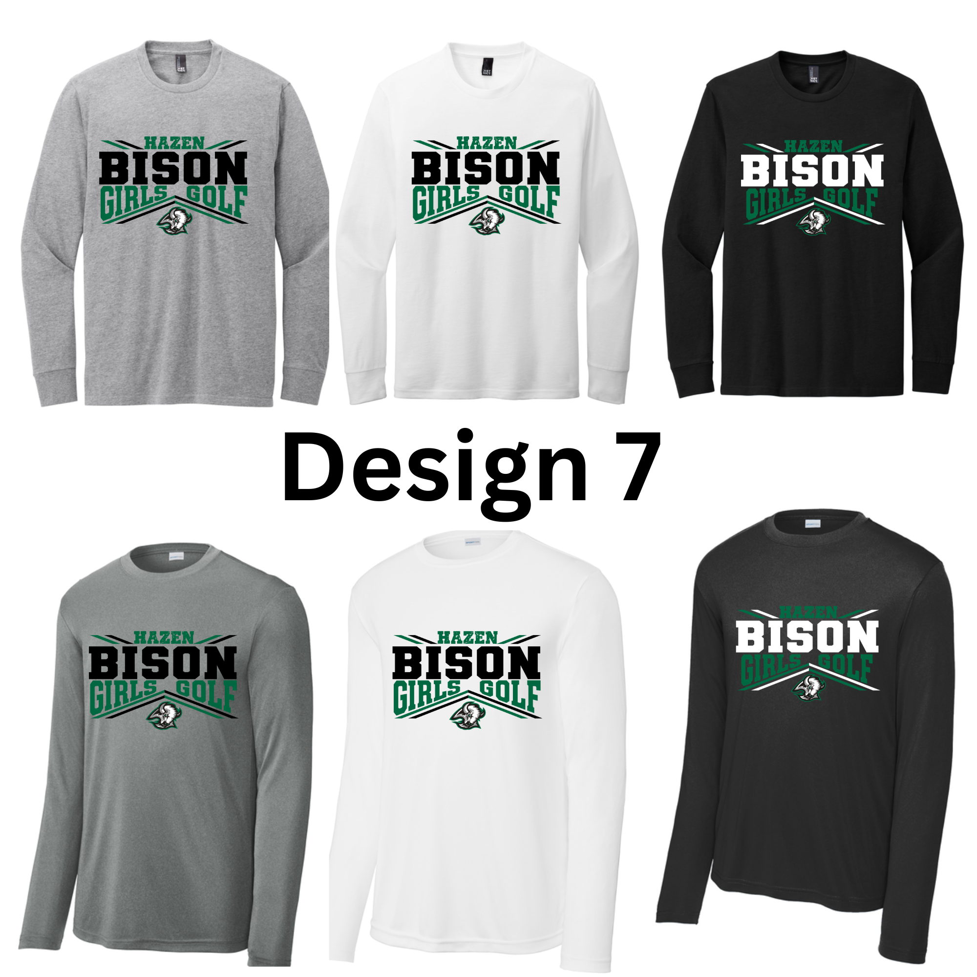 Girls Golf Long Sleeves Both Regular and Polyester