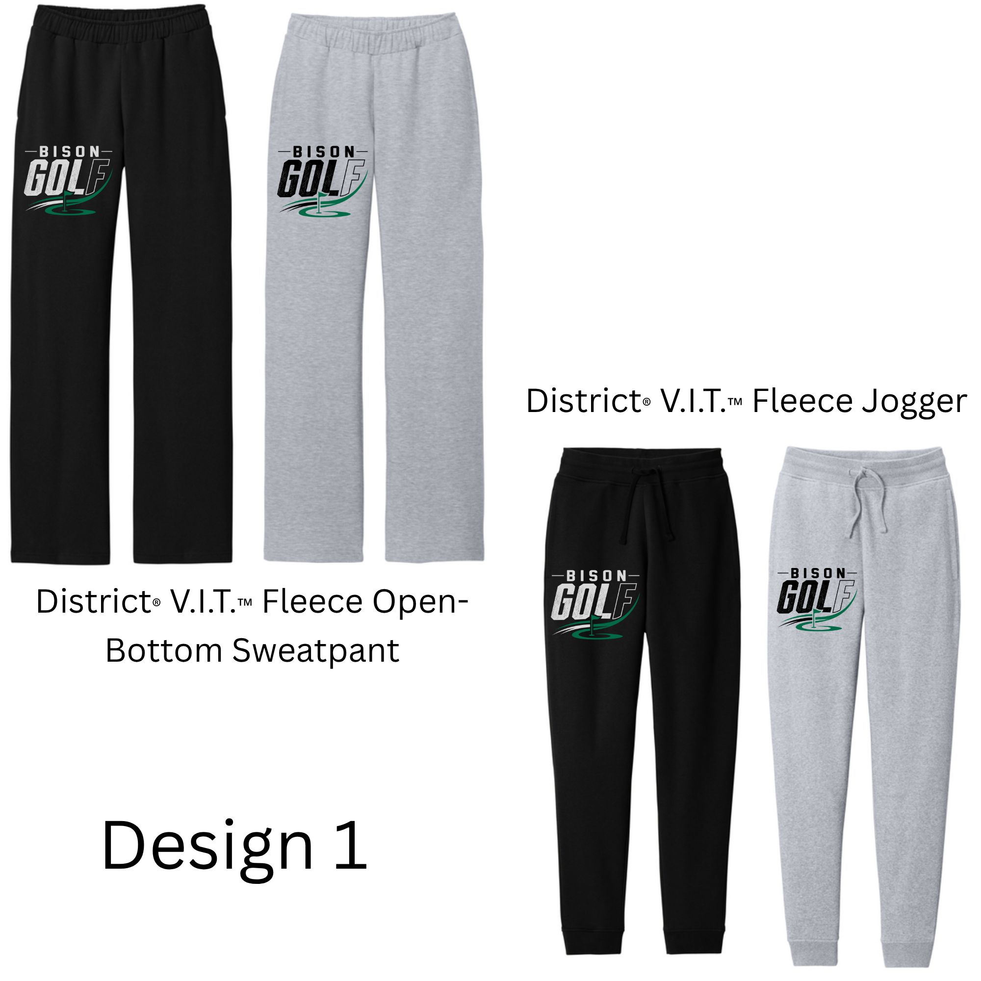 Golf District Pants- Open ended and Joggers