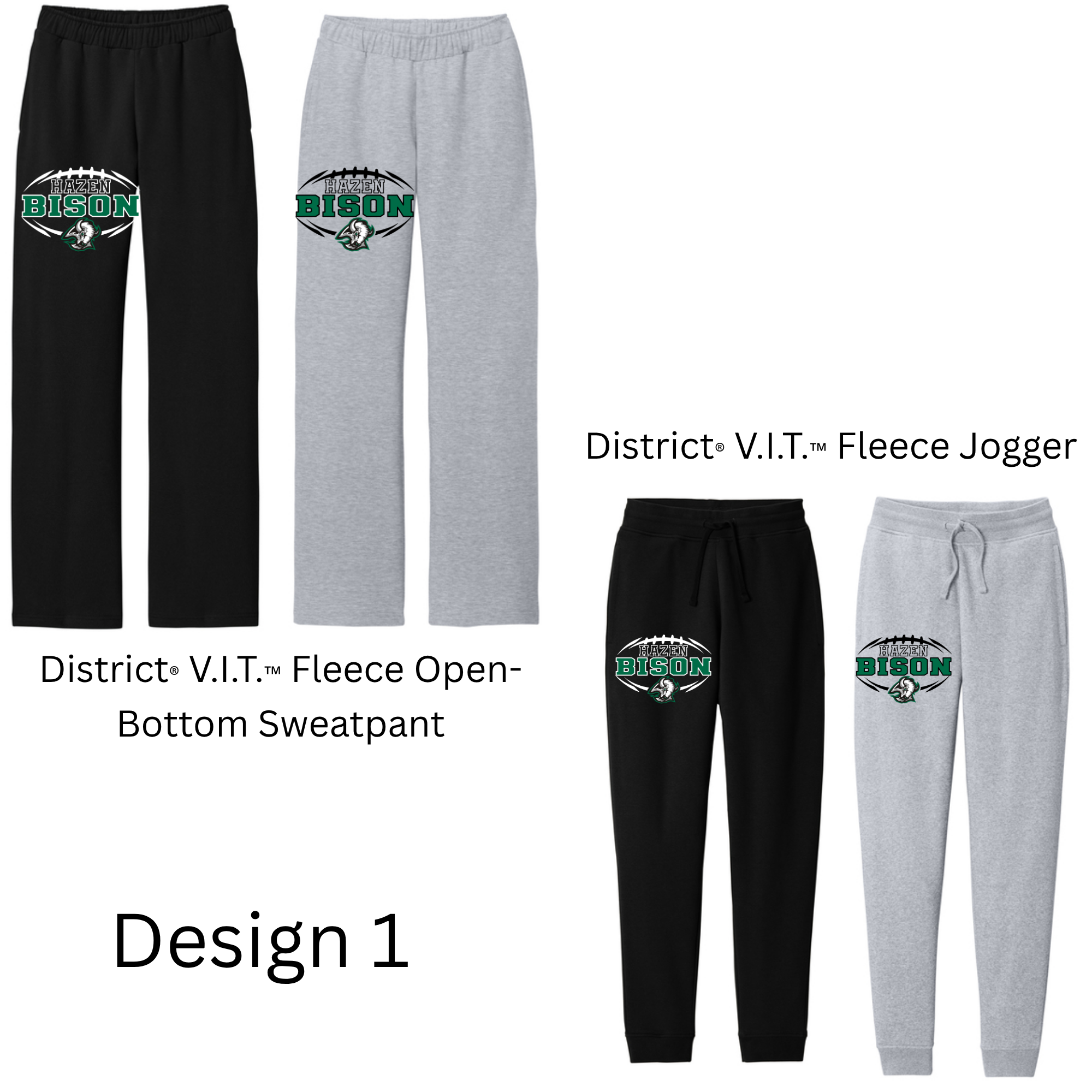 Football District Pants- Open ended and Joggers