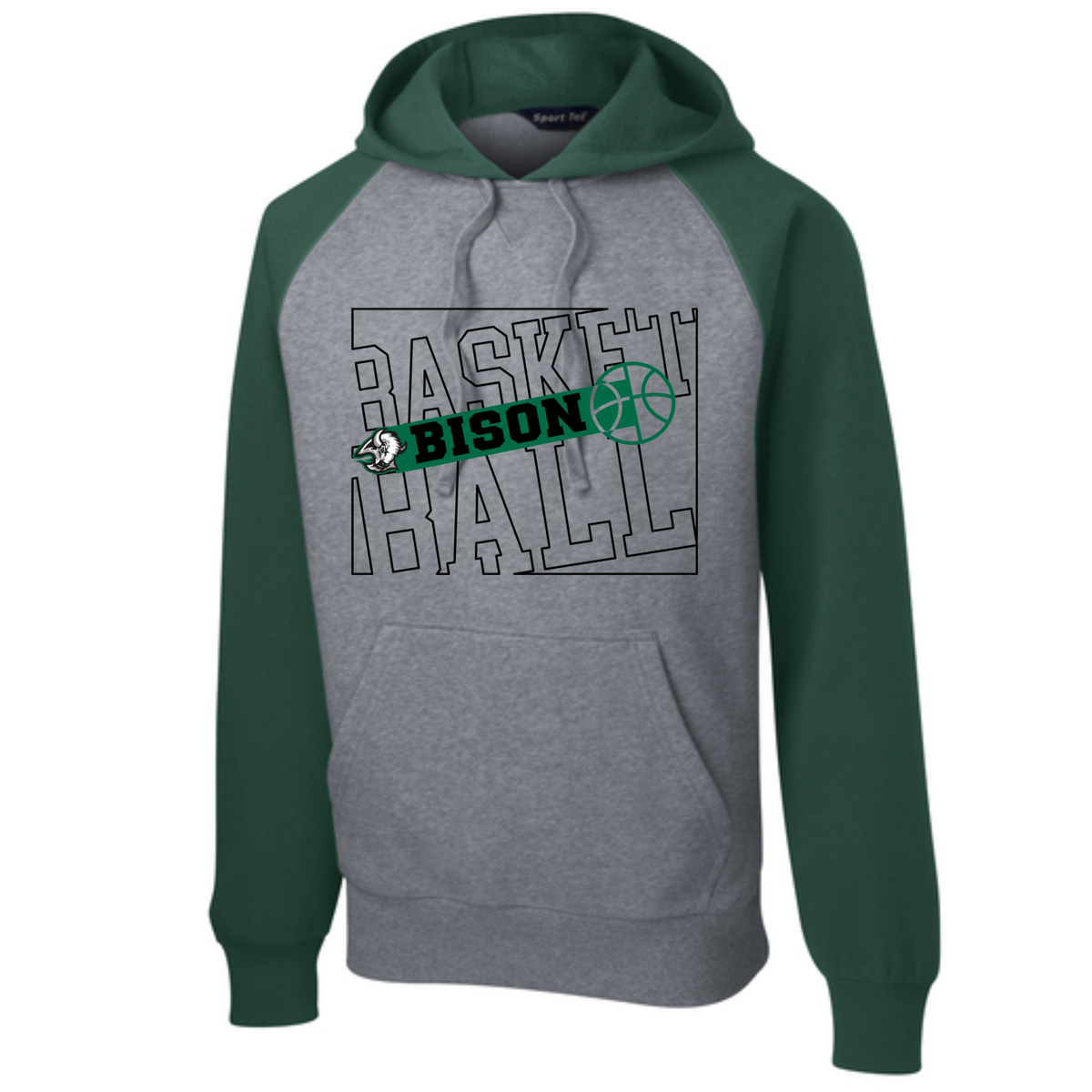 Basketball 9-Outline on Green apparel