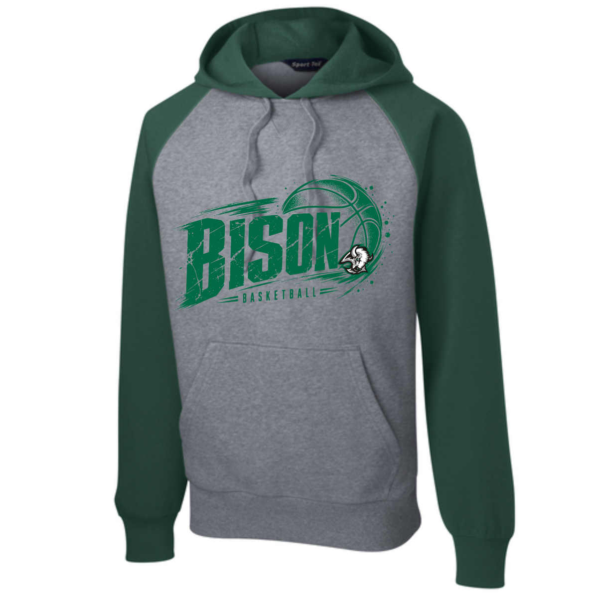 Basketball 7- Paint on Green Apparel