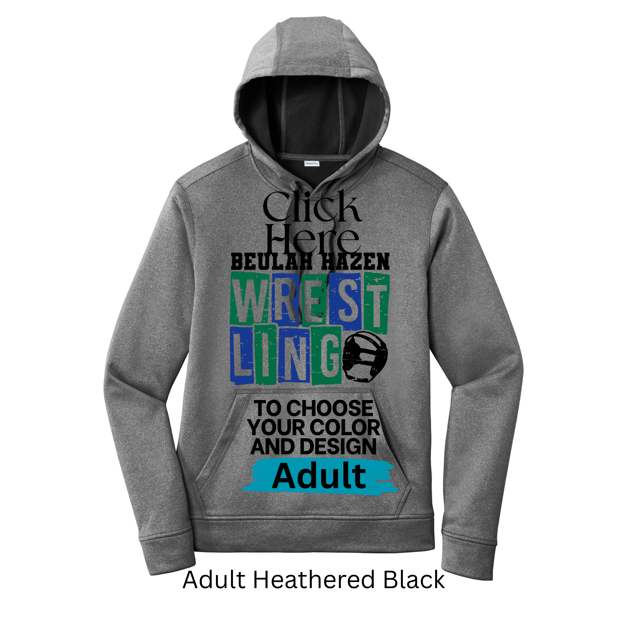 Wrestling Sport-Tek Sport-Wick Athletic Hoodie- Designs- Adult