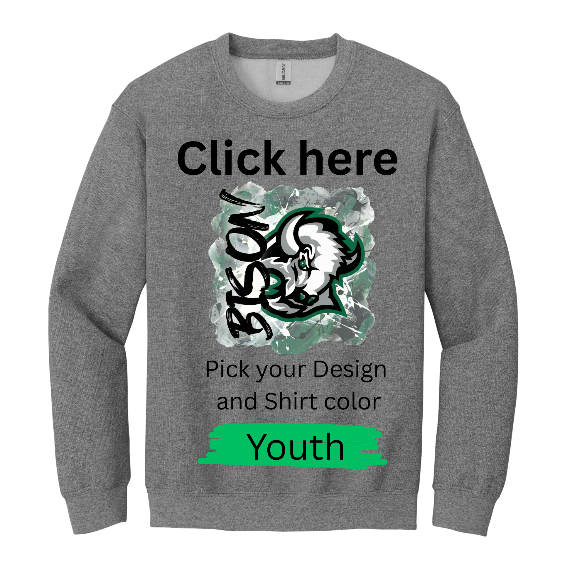 Youth- Bison Crewnecks