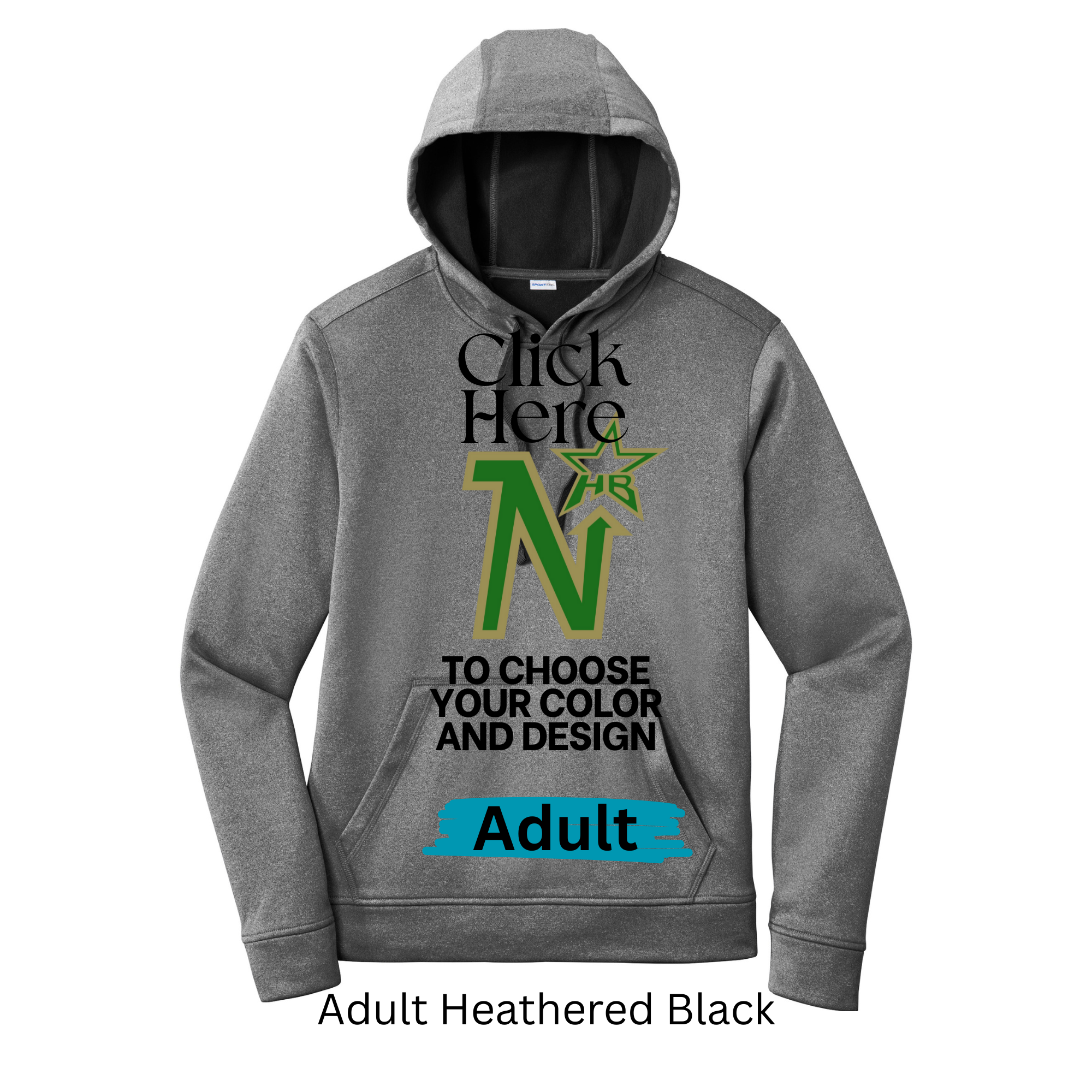 Sport-Tek Sport-Wick Athletic Hoodie- Hockey Designs- Adult