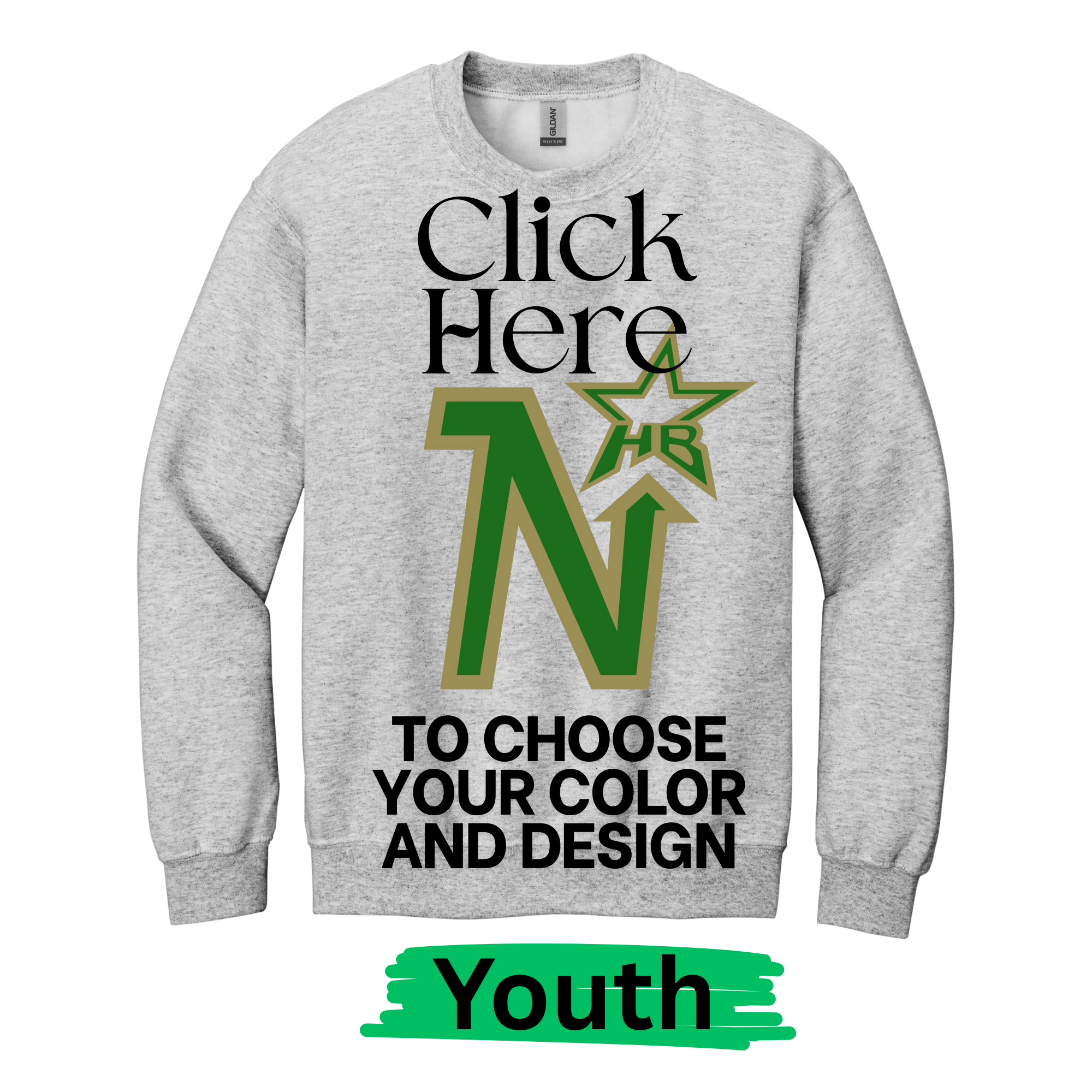 Crewnecks Hockey Designs- Youth